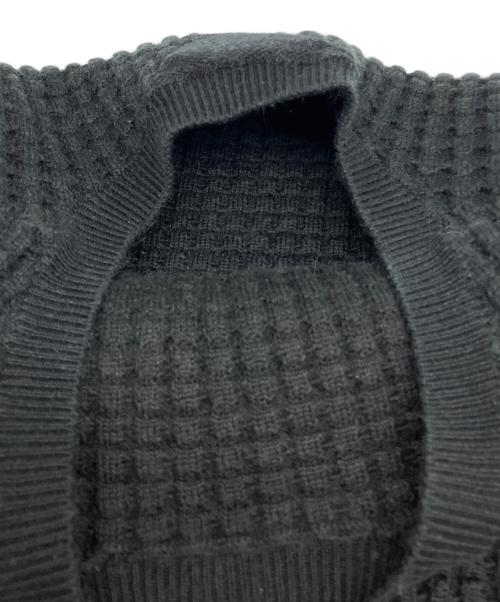 BOTTEGA VENETA（ボッテガベネタ）BOTTEGA VENETA (ボッテガベネタ) カシミヤ混コットン ワッフルニット ブラック サイズ:Ｍの古着・服飾アイテム