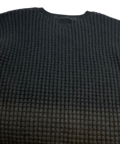 BOTTEGA VENETA（ボッテガベネタ）BOTTEGA VENETA (ボッテガベネタ) カシミヤ混コットン ワッフルニット ブラック サイズ:Ｍの古着・服飾アイテム