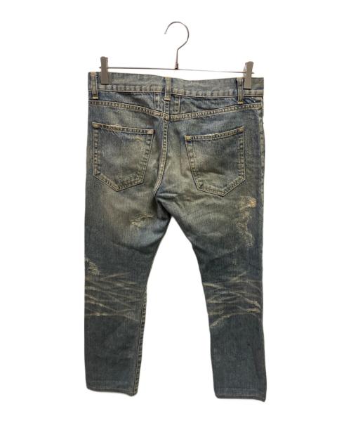 Saint Laurent Paris（サンローランパリ）Saint Laurent Paris (サンローランパリ) デストロイ クラッシュ加工 スキニー デニムパンツ インディゴ サイズ:30の古着・服飾アイテム
