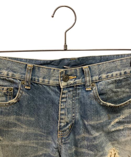 Saint Laurent Paris（サンローランパリ）Saint Laurent Paris (サンローランパリ) デストロイ クラッシュ加工 スキニー デニムパンツ インディゴ サイズ:30の古着・服飾アイテム
