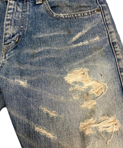 Saint Laurent Paris（サンローランパリ）Saint Laurent Paris (サンローランパリ) デストロイ クラッシュ加工 スキニー デニムパンツ インディゴ サイズ:30の古着・服飾アイテム