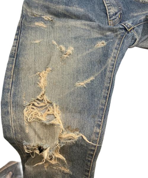 Saint Laurent Paris（サンローランパリ）Saint Laurent Paris (サンローランパリ) デストロイ クラッシュ加工 スキニー デニムパンツ インディゴ サイズ:30の古着・服飾アイテム