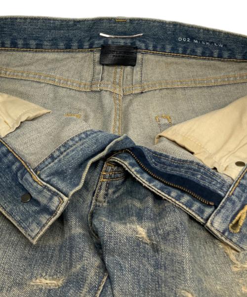Saint Laurent Paris（サンローランパリ）Saint Laurent Paris (サンローランパリ) デストロイ クラッシュ加工 スキニー デニムパンツ インディゴ サイズ:30の古着・服飾アイテム