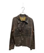 C.P COMPANYシーピーカンパニー）の古着「Spalmatura Lino/コーティングフィールドジャケット  02ss Spalmatura Lino」｜ブラウン