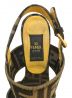 中古・古着 FENDI (フェンディ) [OLD]ズッカ柄ウェッジソールサンダル ブラウン サイズ:22：9800円