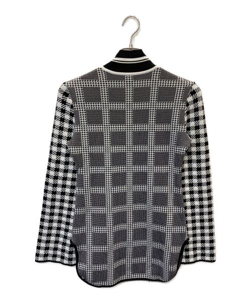 Mame Kurogouchi（マメクロゴウチ）Mame Kurogouchi (マメクロゴウチ) Multi Plaid Geometric Knit Top ブラック サイズ:1の古着・服飾アイテム