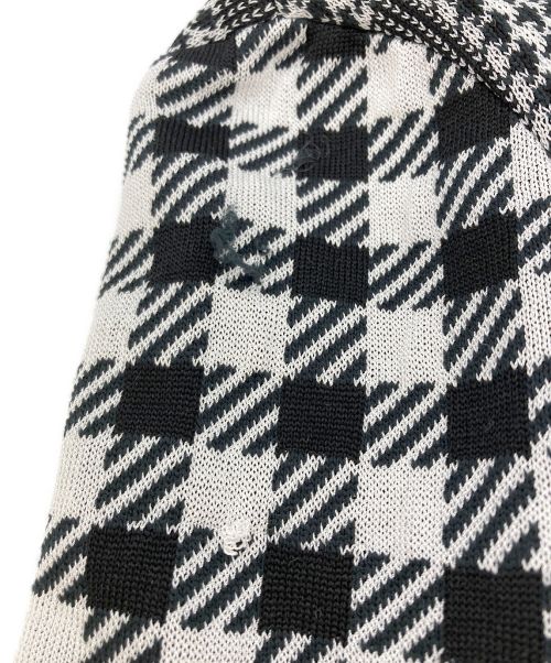 Mame Kurogouchi（マメクロゴウチ）Mame Kurogouchi (マメクロゴウチ) Multi Plaid Geometric Knit Top ブラック サイズ:1の古着・服飾アイテム