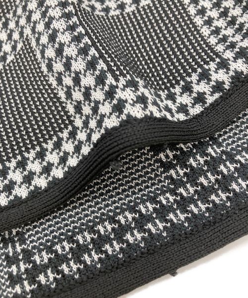 Mame Kurogouchi（マメクロゴウチ）Mame Kurogouchi (マメクロゴウチ) Multi Plaid Geometric Knit Top ブラック サイズ:1の古着・服飾アイテム