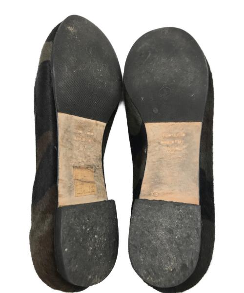 FABIO RUSCONI（ファビオルスコーニ）FABIO RUSCONI (ファビオルスコーニ) ハラコバレエシューズ オリーブ サイズ:37の古着・服飾アイテム