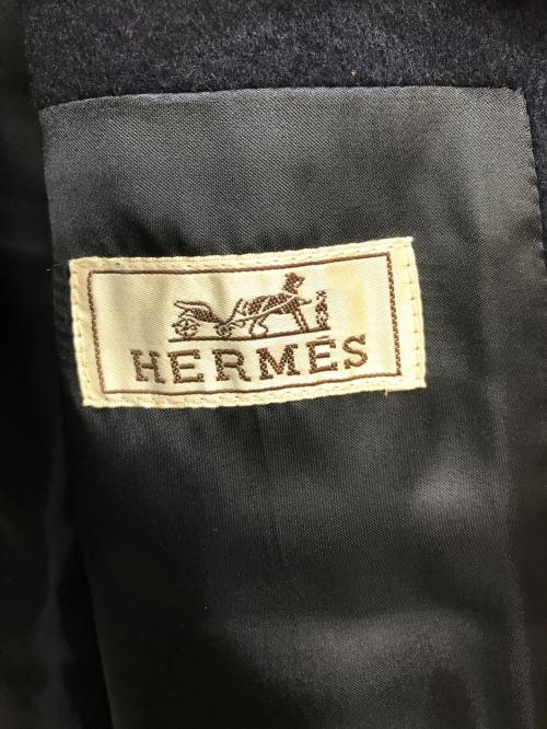 HERMES（エルメス）HERMES (エルメス) カシミヤ100％ダウンジャケット ネイビー サイズ:46の古着・服飾アイテム