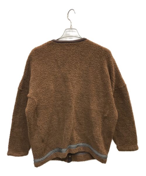 MAUVAISES HERBES（モヴェズ エルヴ）MAUVAISES HERBES (モヴェズ エルヴ) ボアカーディガン ブラウン サイズ:Sの古着・服飾アイテム