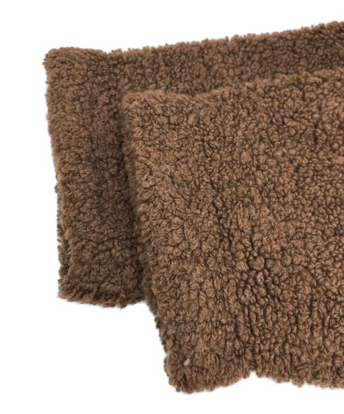 MAUVAISES HERBES（モヴェズ エルヴ）MAUVAISES HERBES (モヴェズ エルヴ) ボアカーディガン ブラウン サイズ:Sの古着・服飾アイテム