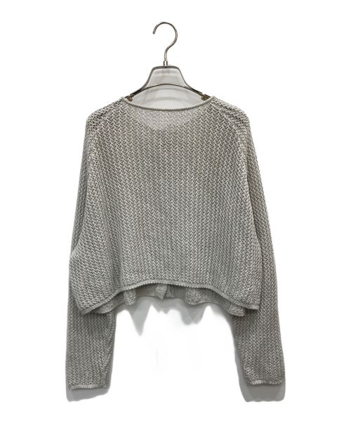 Plage（プラージュ）Plage (プラージュ) Tape Yarn Cropped カーディガン ライトグレー サイズ:FREEの古着・服飾アイテム