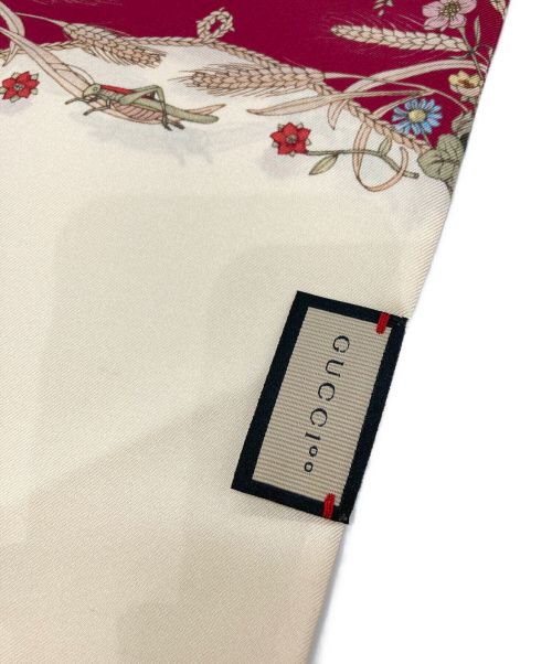GUCCI（グッチ）GUCCI (グッチ) シルクスカーフ レッド サイズ:表記なしの古着・服飾アイテム