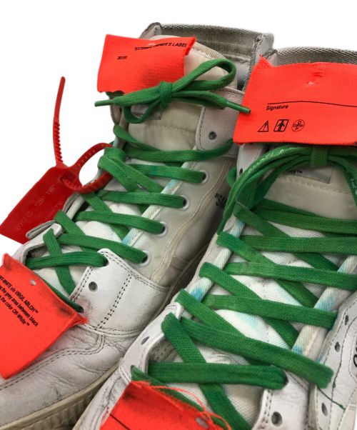 OFFWHITE（オフホワイト）OFFWHITE (オフホワイト) タグデザインハイカットスニーカー ホワイト サイズ:43の古着・服飾アイテム