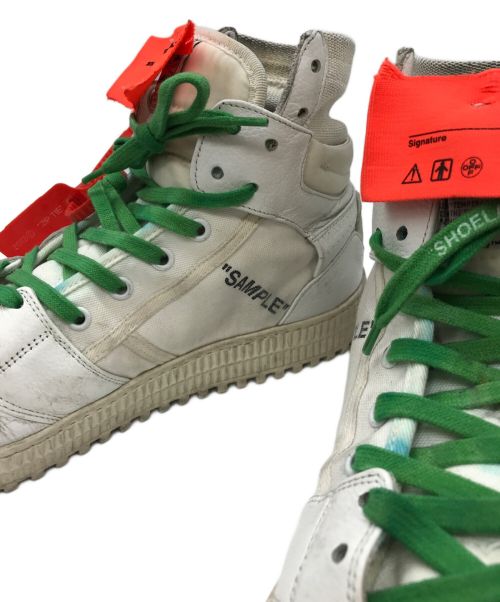 OFFWHITE（オフホワイト）OFFWHITE (オフホワイト) タグデザインハイカットスニーカー ホワイト サイズ:43の古着・服飾アイテム