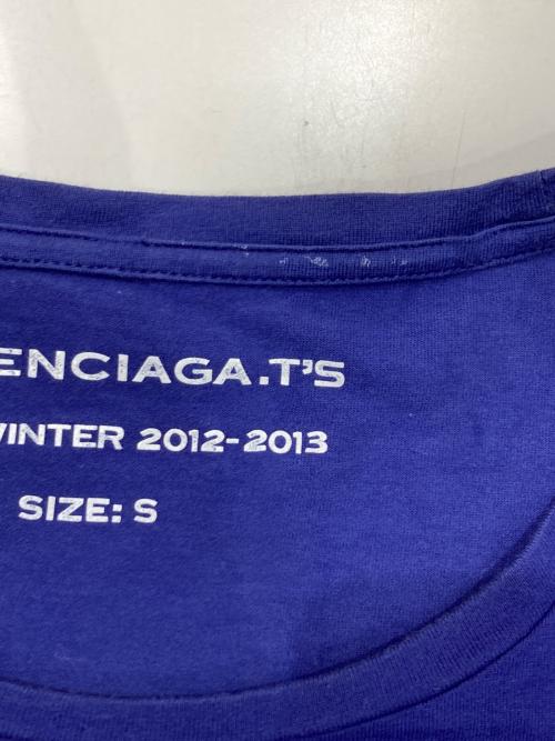 BALENCIAGA（バレンシアガ）BALENCIAGA (バレンシアガ) BロゴTシャツ ネイビー サイズ:Sの古着・服飾アイテム