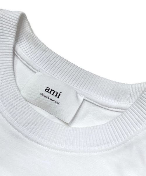 AMI Alexandre Mattiussi（アミアレクサンドルマテュッシ）AMI Alexandre Mattiussi (アミ アレクサンドル マテュッシ) ワンポイント刺繍Tシャツ ホワイト サイズ:Mの古着・服飾アイテム