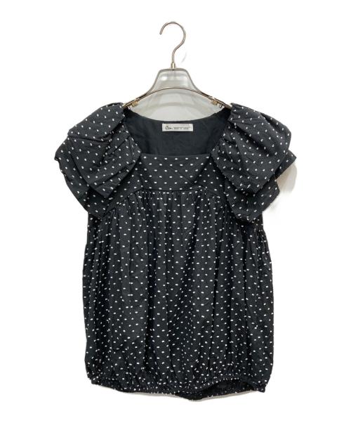 Cen.（セン）Cen. (セン) コードットブラウス ブラック サイズ:Fの古着・服飾アイテム