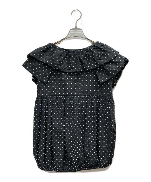 Cen.（セン）Cen. (セン) コードットブラウス ブラック サイズ:Fの古着・服飾アイテム