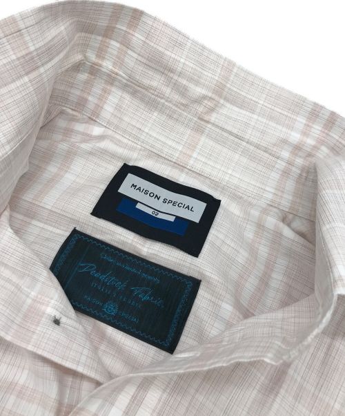 MAISON SPECIAL（メゾンスペシャル）MAISON SPECIAL (メゾンスペシャル) Prime-Over Regular Collar Shirt ピンク サイズ:2の古着・服飾アイテム