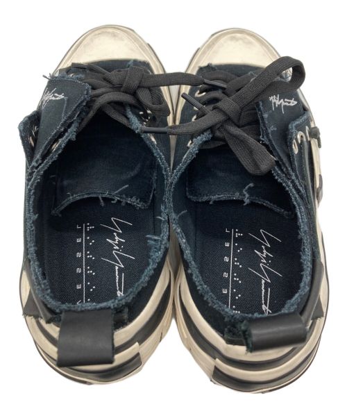 YOHJI YAMAMOTO（ヨウジヤマモト）YOHJI YAMAMOTO (ヨウジヤマモト) XVESSEL (ヴァネス・ウー)  レイヤードロウトップスニーカー ブラック サイズ:24cmの古着・服飾アイテム