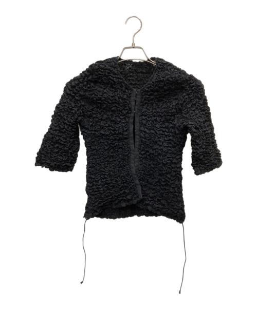 Adam et Rope（アダム エ ロペ）Adam et Rope (アダム エ ロペ) シャーリングギャザーホックトップス ブラック サイズ:Fの古着・服飾アイテム