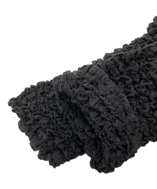 Adam et Rope（アダム エ ロペ）Adam et Rope (アダム エ ロペ) シャーリングギャザーホックトップス ブラック サイズ:Fの古着・服飾アイテム