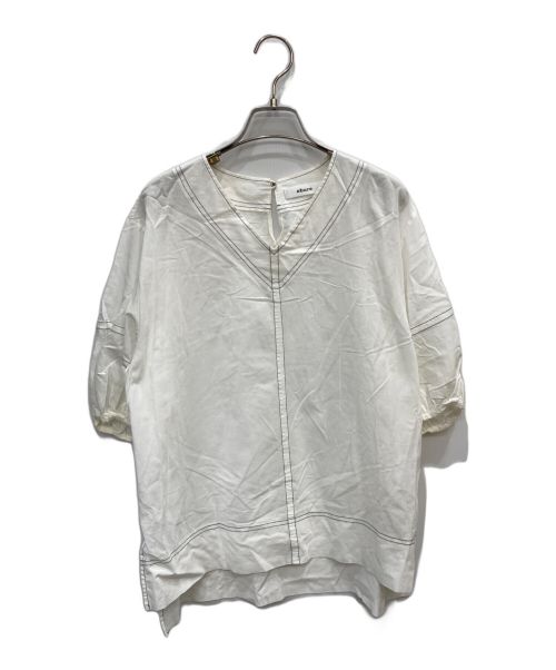 ebure（エブール）ebure (エブール) カラーステッチブラウス ホワイト サイズ:38の古着・服飾アイテム