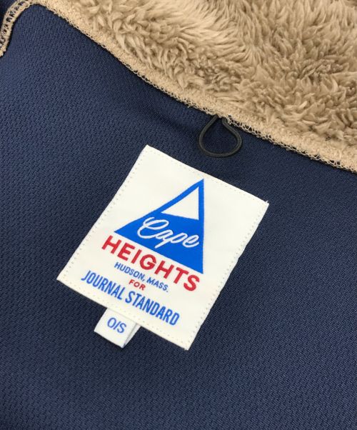 Cape HEIGHTS（ケープハイツ）Cape HEIGHTS (ケープハイツ) JOURNAL STANDARD (ジャーナル スタンダード) ロングスタンダードフリースコート ベージュ×ネイビー サイズ:Sの古着・服飾アイテム