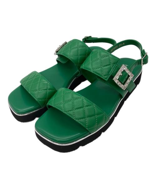卑弥呼（ヒミコ）卑弥呼 (ヒミコ) ビジューバックルスポーツサンダル グリーン サイズ:22.5の古着・服飾アイテム