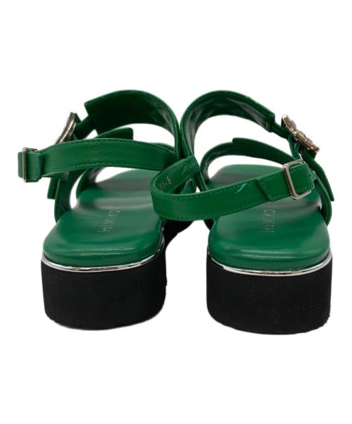 卑弥呼（ヒミコ）卑弥呼 (ヒミコ) ビジューバックルスポーツサンダル グリーン サイズ:22.5の古着・服飾アイテム