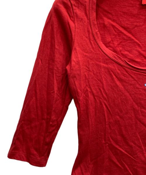 Vivienne Westwood RED LABEL（ヴィヴィアンウエストウッドレッドレーベル）Vivienne Westwood RED LABEL (ヴィヴィアンウエストウッドレッドレーベル) オーブ刺繍カットソー レッド サイズ:Sの古着・服飾アイテム