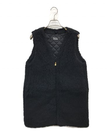 美品　ザ　リラクス　ボアベスト　ブラウン系　ウール100% ライナー 3056001970559463_01_2701w.jpeg