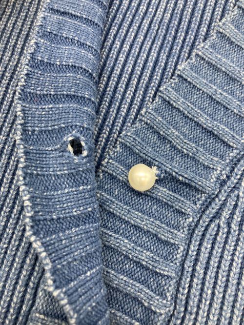 Spick and Span（スピックアンドスパン）Spick and Span (スピックアンドスパン) ソフトコアヤーンVネックカーディガン ブルー サイズ:FREEの古着・服飾アイテム