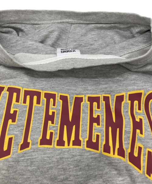 VETEMEMES（ヴェトミームス）VETEMEMES (ヴェトミームス) パーカー グレー サイズ:表記なし(FREE相当)の古着・服飾アイテム