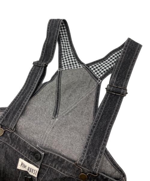 PINK HOUSE（ピンクハウス）PINK HOUSE (ピンクハウス) デニムジャンパースカート ブラック サイズ:表記なし（FREE相当）の古着・服飾アイテム