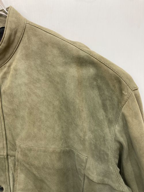 CCU（シーシーユー）CCU (シーシーユー) スタンドカラースエードジャケット カーキ サイズ:2の古着・服飾アイテム