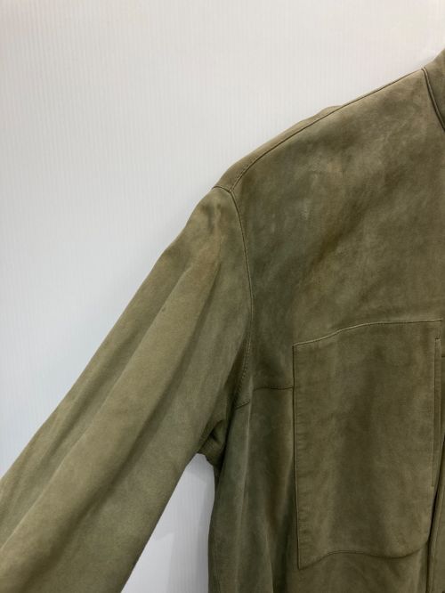 CCU（シーシーユー）CCU (シーシーユー) スタンドカラースエードジャケット カーキ サイズ:2の古着・服飾アイテム