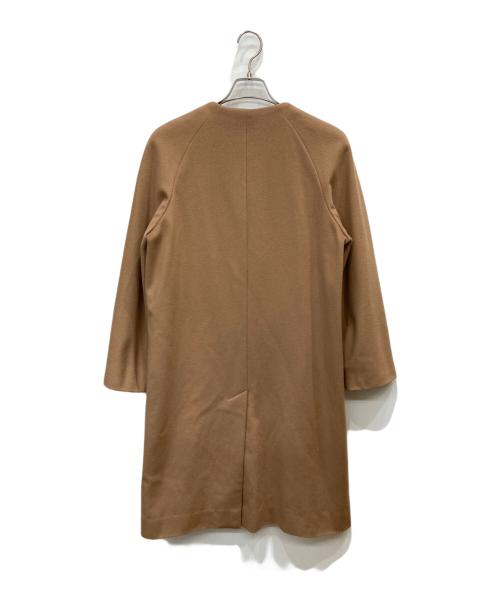 MaxMara（マックスマーラ）MaxMara (マックスマーラ) ノーカラーコート ブラウン サイズ:36の古着・服飾アイテム