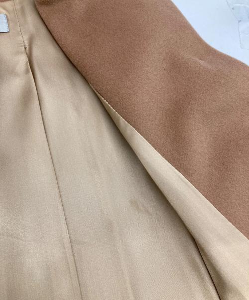 MaxMara（マックスマーラ）MaxMara (マックスマーラ) ノーカラーコート ブラウン サイズ:36の古着・服飾アイテム