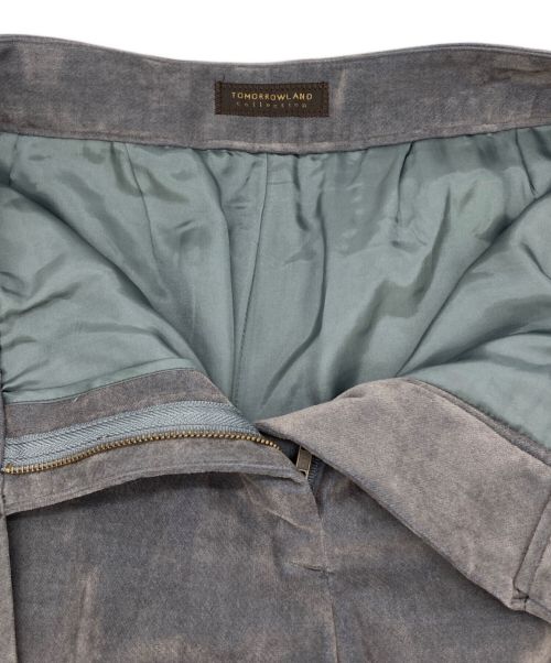 TOMORROW LAND collection（トゥモローランドコレクション）TOMORROW LAND collection (トゥモローランドコレクション) ベッチンシャンブレー セミワイドパンツ グレー サイズ:34の古着・服飾アイテム