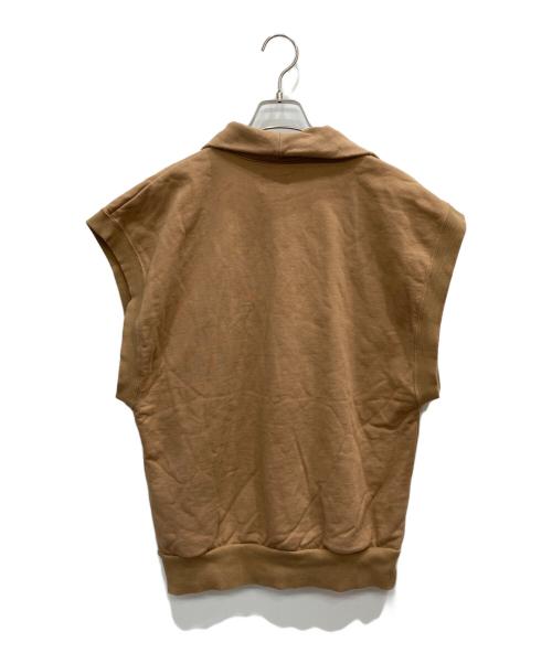 FUMIE=TANAKA（フミエタナカ）FUMIE=TANAKA (フミエタナカ) ノースリーブハーフジップスウェット ブラウン サイズ:2の古着・服飾アイテム