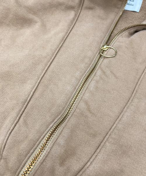 FUMIE=TANAKA（フミエタナカ）FUMIE=TANAKA (フミエタナカ) ノースリーブハーフジップスウェット ブラウン サイズ:2の古着・服飾アイテム