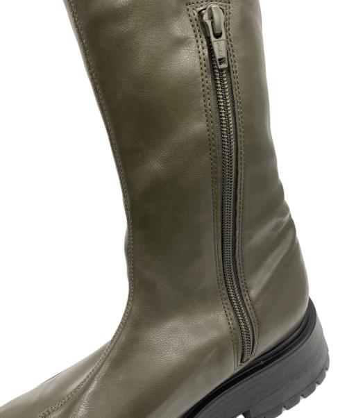 moussy（マウジー）moussy (マウジー) ロングブーツ オリーブ サイズ:M 未使用品の古着・服飾アイテム