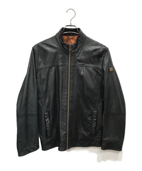 BOSS ORANGE（ボスオレンジ）BOSS ORANGE (ボスオレンジ) ｢Jips5｣シングルライダースジャケット ブラック サイズ:46の古着・服飾アイテム