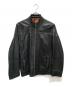 BOSS ORANGE（ボスオレンジ）の古着「｢Jips5｣シングルライダースジャケット」｜ブラック