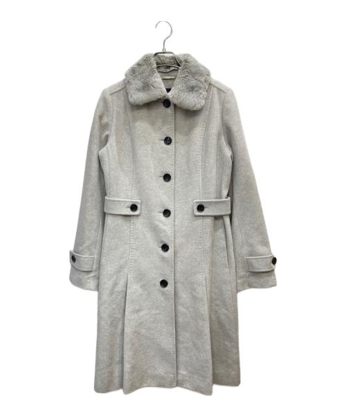 BURBERRY LONDON（バーバリーロンドン）BURBERRY LONDON (バーバリーロンドン) ラビットファーコート グレー サイズ:42の古着・服飾アイテム