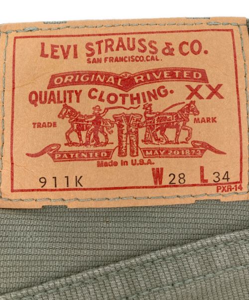 LEVI'S（リーバイス）LEVI'S (リーバイス) 911Kピケパンツ グリーン サイズ:W28　L34の古着・服飾アイテム
