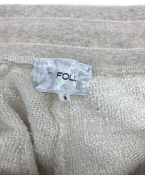 FOLL（フォル）FOLL (フォル) スウェットパンツ アイボリー サイズ:3の古着・服飾アイテム
